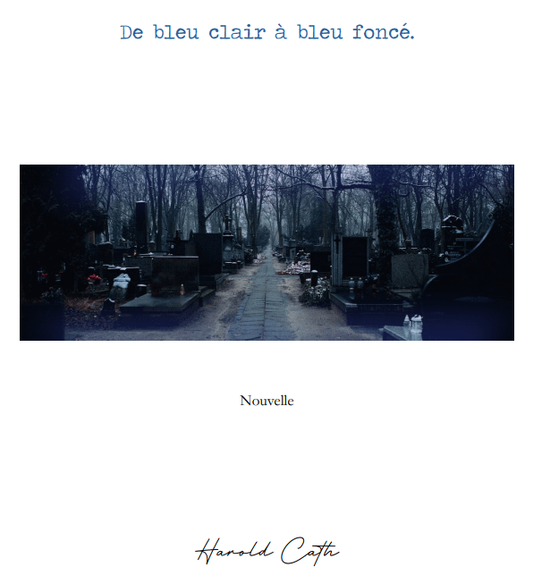 Couverture : De bleu clair à bleu foncé.