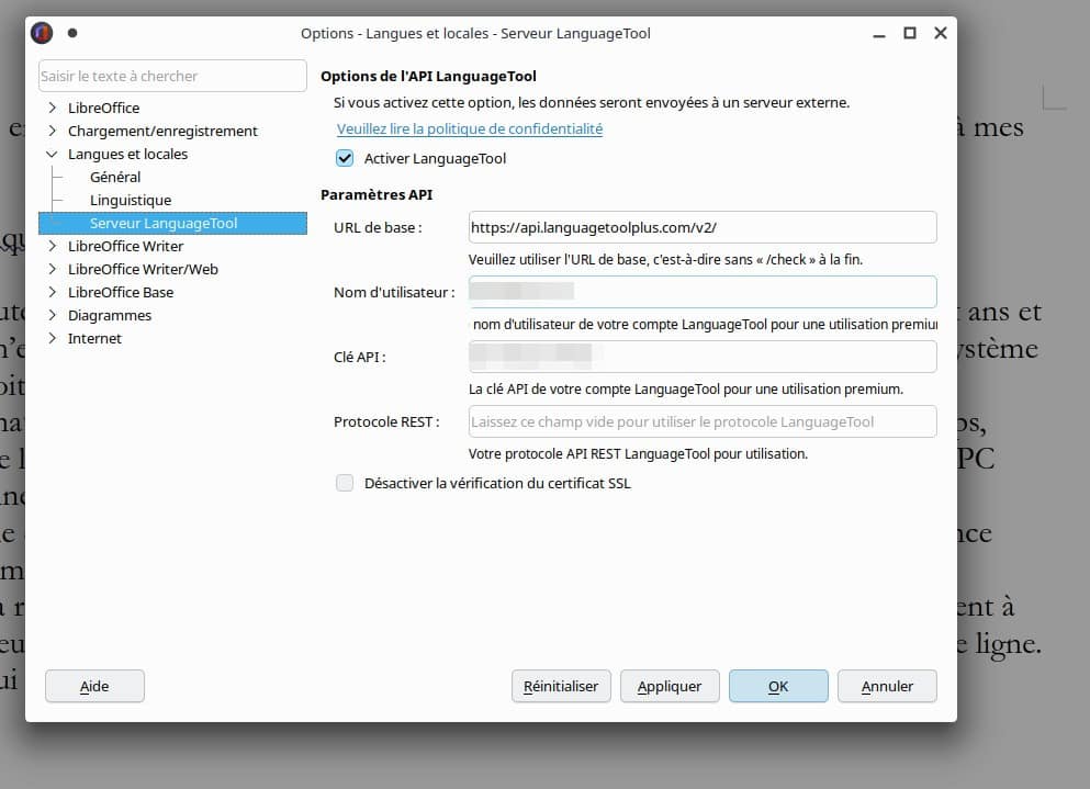 LanguageTool integration